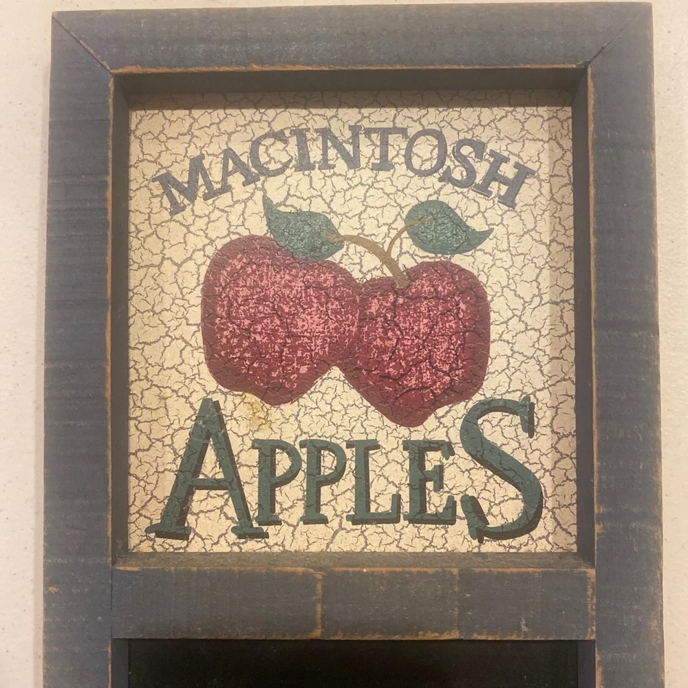 TENDER HEART TREASURES Vintage Rustic Macintosh Apple Chalk Board Art Decor